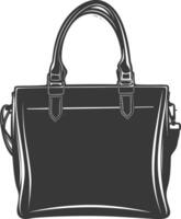 silhouette femmes Sac à main noir Couleur seulement plein vecteur