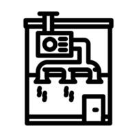 air échange ventilation ligne icône illustration vecteur