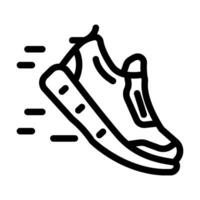 fonctionnement des chaussures ligne icône illustration vecteur