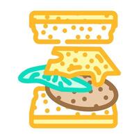 sandwich vite nourriture Couleur icône illustration vecteur