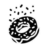 beignets vite nourriture glyphe icône illustration vecteur