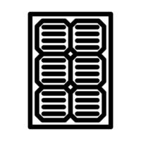 module solaire panneau ligne icône illustration vecteur