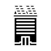 toit solaire panneau glyphe icône illustration vecteur