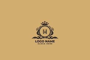 luxe lettre h logo conception vecteur