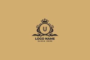 luxe lettre u logo conception vecteur