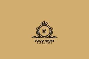 création de logo de luxe lettre b vecteur