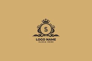 luxe lettre s logo conception vecteur