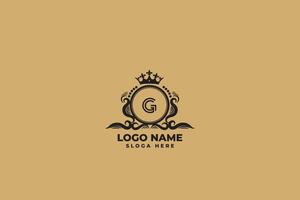 luxe lettre g logo conception vecteur