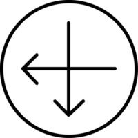 icône de ligne d'intersection vecteur
