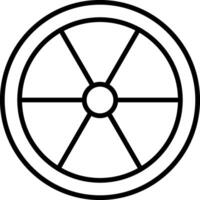 icône de ligne de roue de couleur vecteur