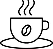 icône de ligne de tasse à café vecteur