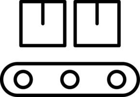 icône de ligne de bande transporteuse vecteur