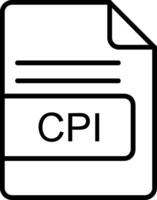 IPC fichier format ligne icône vecteur