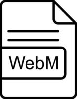 webm fichier format ligne icône vecteur