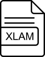 xlam fichier format ligne icône vecteur