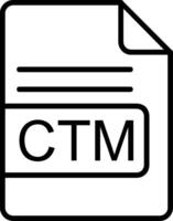 ctm fichier format ligne icône vecteur