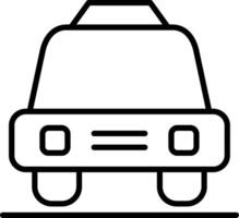 icône de ligne de taxi vecteur
