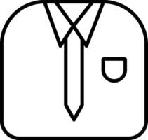 icône de ligne de costume de travail vecteur