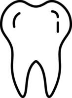 icône de ligne de dent vecteur