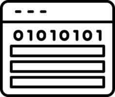 icône de ligne de programmation web vecteur