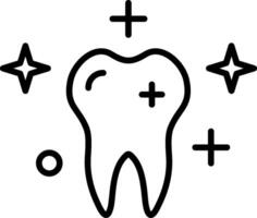 icône de ligne de dent propre vecteur
