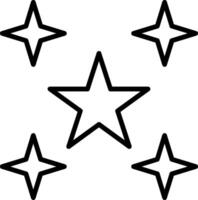 icône de ligne d'étoiles vecteur