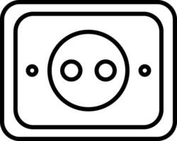 icône de ligne de prise vecteur