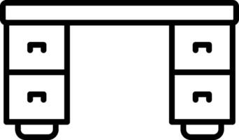 icône de ligne de bureau vecteur