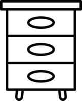 remplissage cabinet ligne icône vecteur