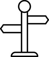 icône de ligne de signe de direction vecteur