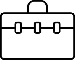 icône de ligne de valise vecteur