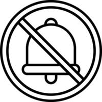 interdit signe ligne icône vecteur