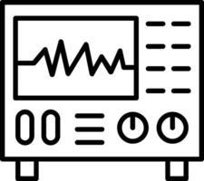 icône de la ligne de l'oscilloscope vecteur