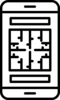 icône de ligne de labyrinthe vecteur