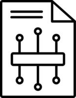 icône de ligne de flux de travail vecteur