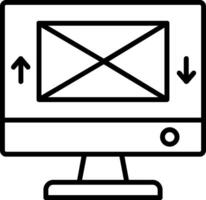 icône de ligne de courrier électronique vecteur