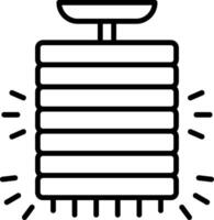 icône de ligne de lampe vecteur
