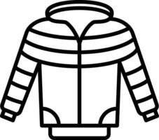 icône de ligne de veste vecteur