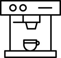 icône de ligne de machine à café vecteur