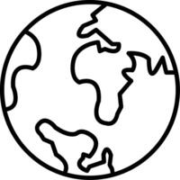 icône de la ligne mondiale vecteur
