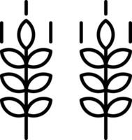 icône de ligne de blé vecteur