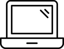 icône de ligne d'ordinateur portable vecteur