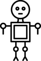 icône de ligne de robot vecteur