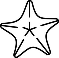 icône de ligne d'étoile de mer vecteur