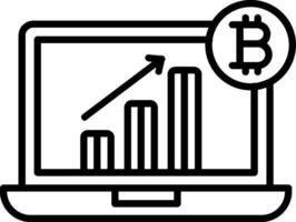 icône de ligne de bourse vecteur