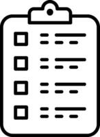 icône de ligne de liste de contrôle vecteur