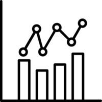 graphiques ligne icône vecteur