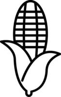 icône de ligne de maïs vecteur