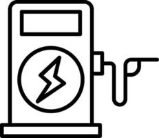 icône de ligne de carburant écologique vecteur