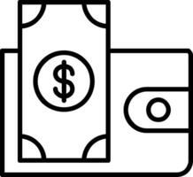 icône de la ligne de paiement vecteur